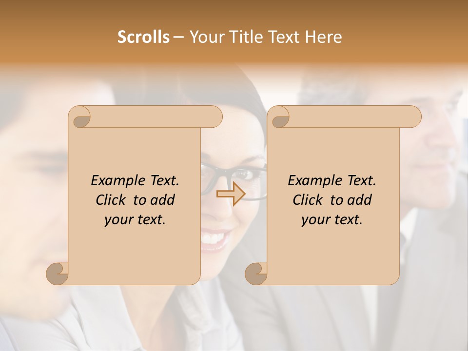 A Group Of Business People Sitting In A Row PowerPoint Template