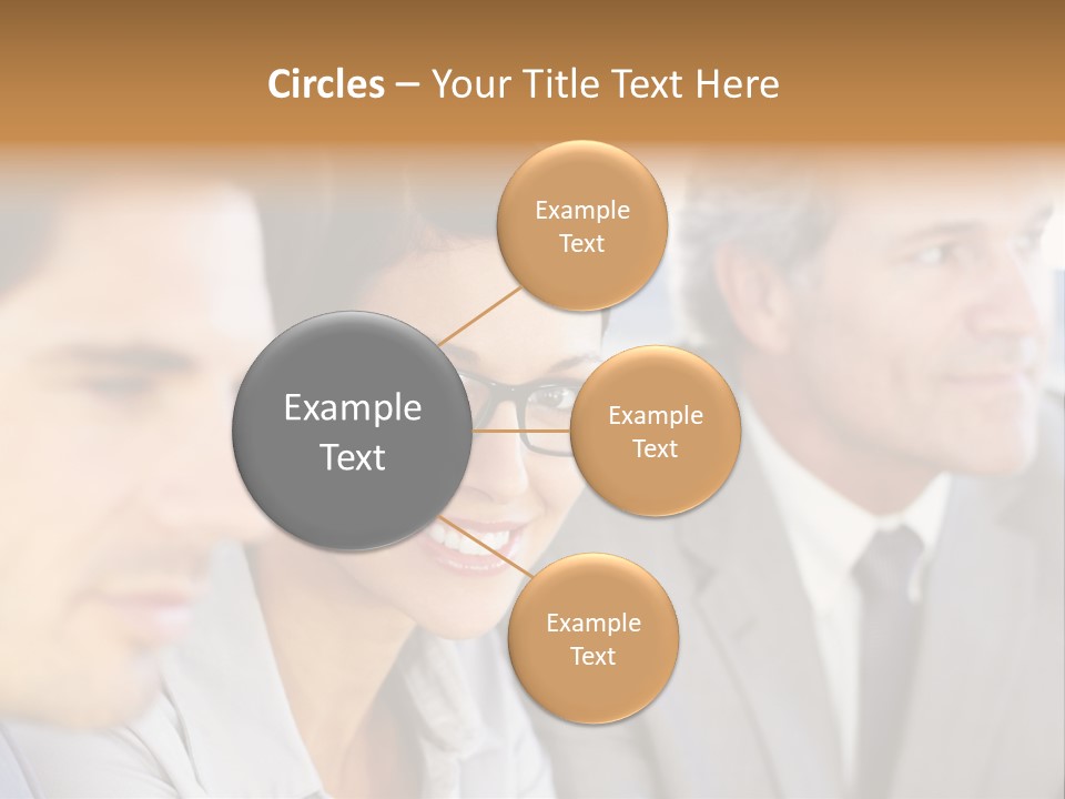 A Group Of Business People Sitting In A Row PowerPoint Template