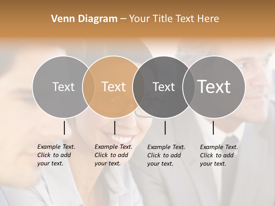 A Group Of Business People Sitting In A Row PowerPoint Template