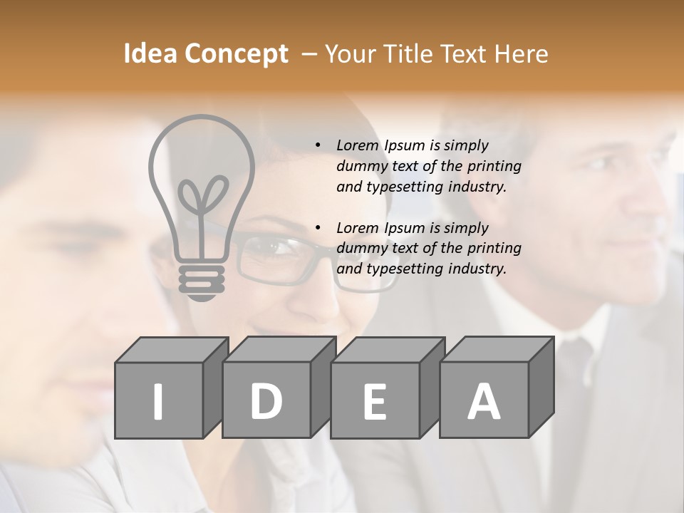 A Group Of Business People Sitting In A Row PowerPoint Template