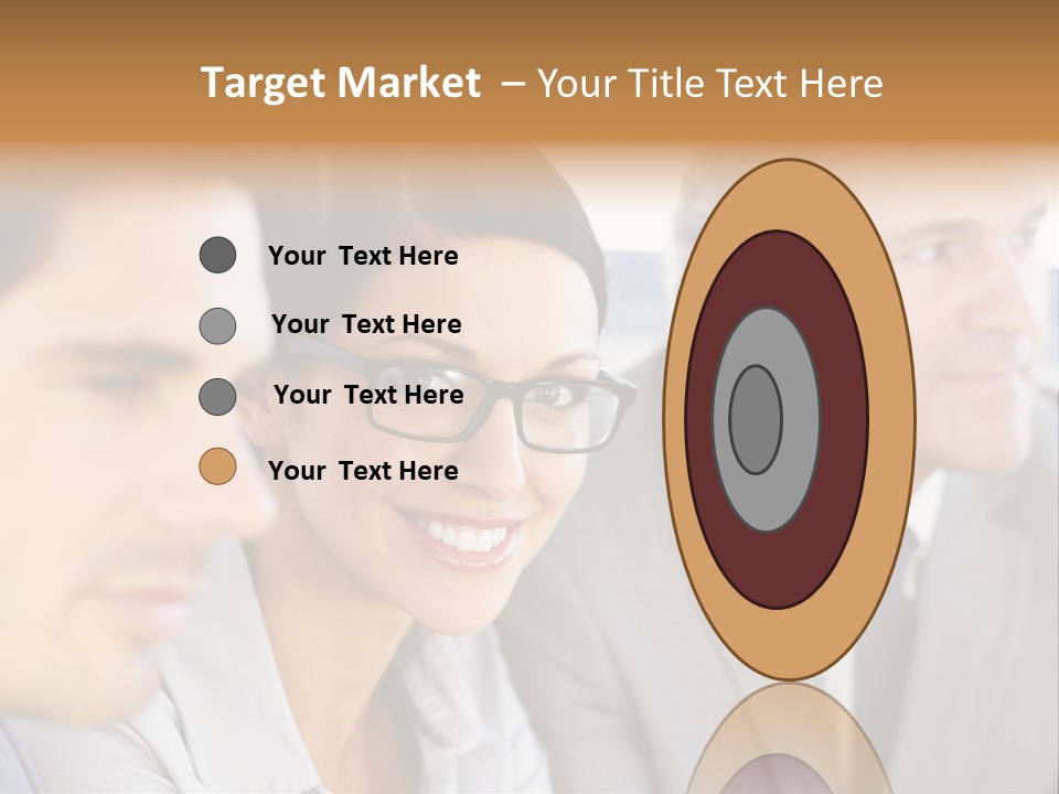 A Group Of Business People Sitting In A Row PowerPoint Template