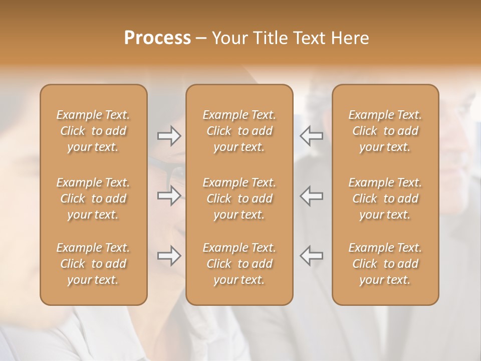 A Group Of Business People Sitting In A Row PowerPoint Template