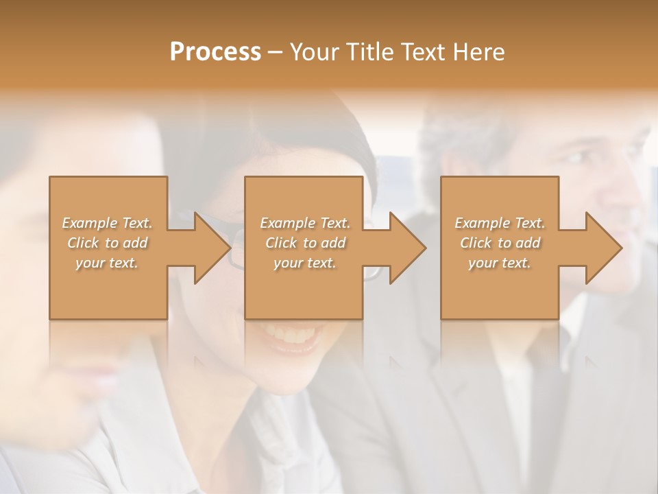 A Group Of Business People Sitting In A Row PowerPoint Template