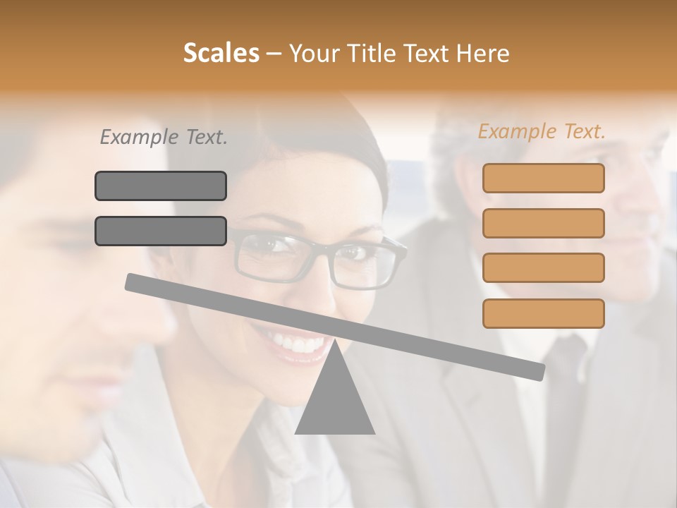 A Group Of Business People Sitting In A Row PowerPoint Template