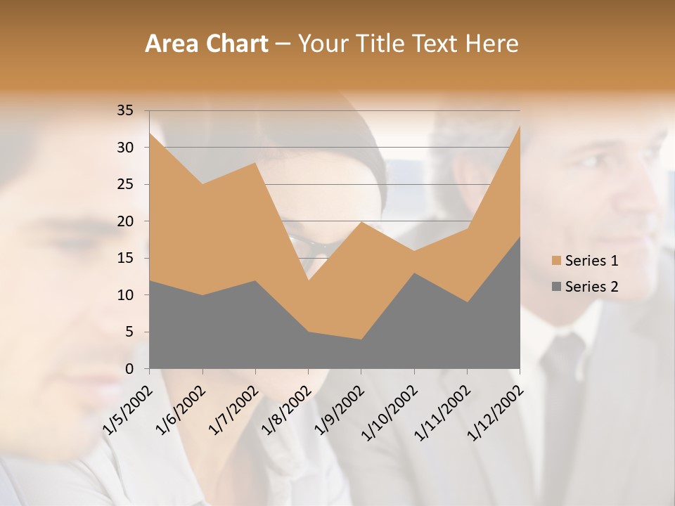 A Group Of Business People Sitting In A Row PowerPoint Template