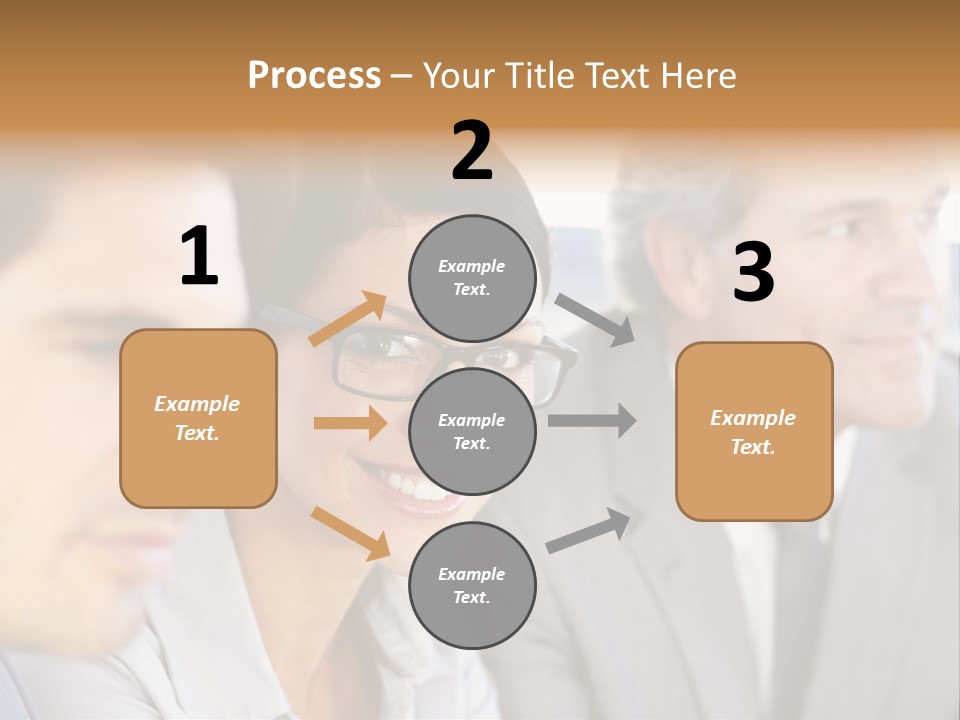 A Group Of Business People Sitting In A Row PowerPoint Template