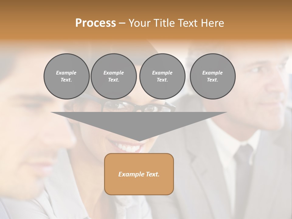 A Group Of Business People Sitting In A Row PowerPoint Template