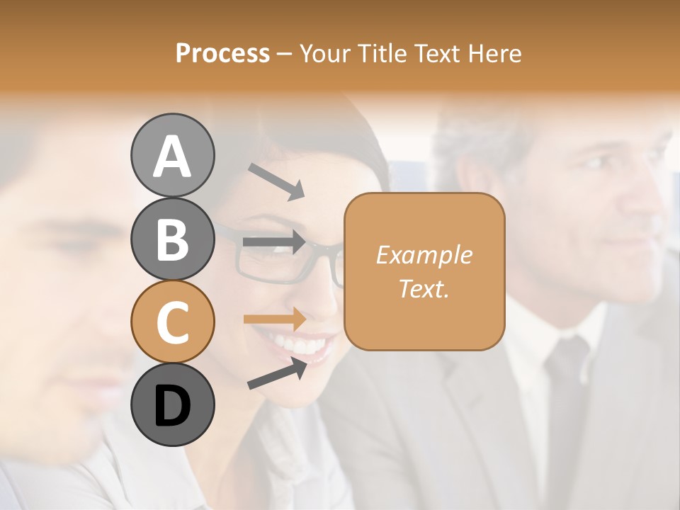 A Group Of Business People Sitting In A Row PowerPoint Template