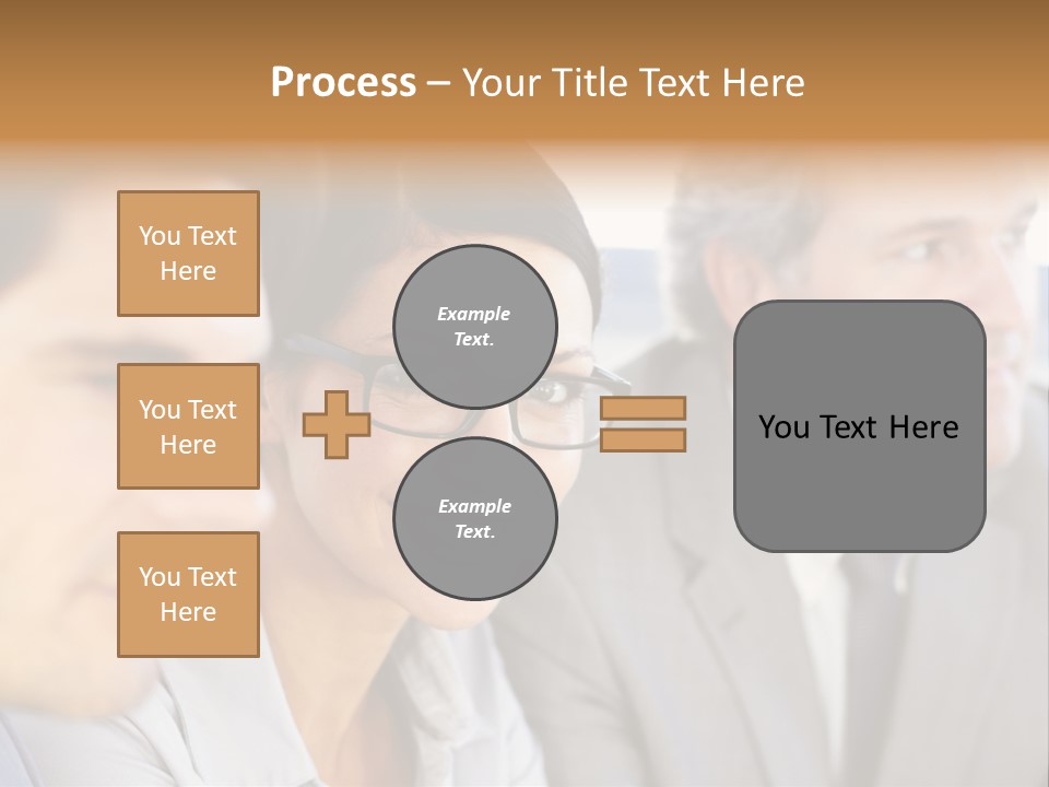 A Group Of Business People Sitting In A Row PowerPoint Template