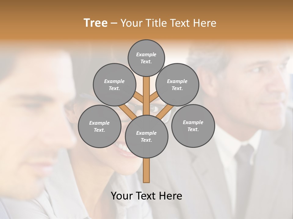 A Group Of Business People Sitting In A Row PowerPoint Template