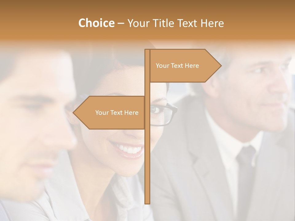 A Group Of Business People Sitting In A Row PowerPoint Template