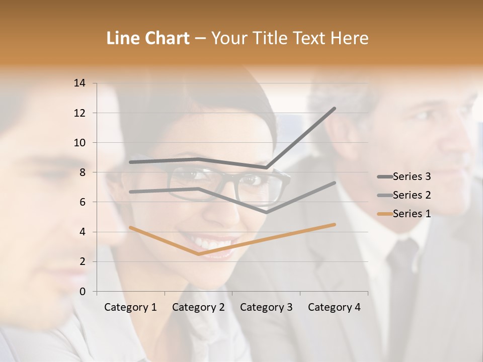A Group Of Business People Sitting In A Row PowerPoint Template