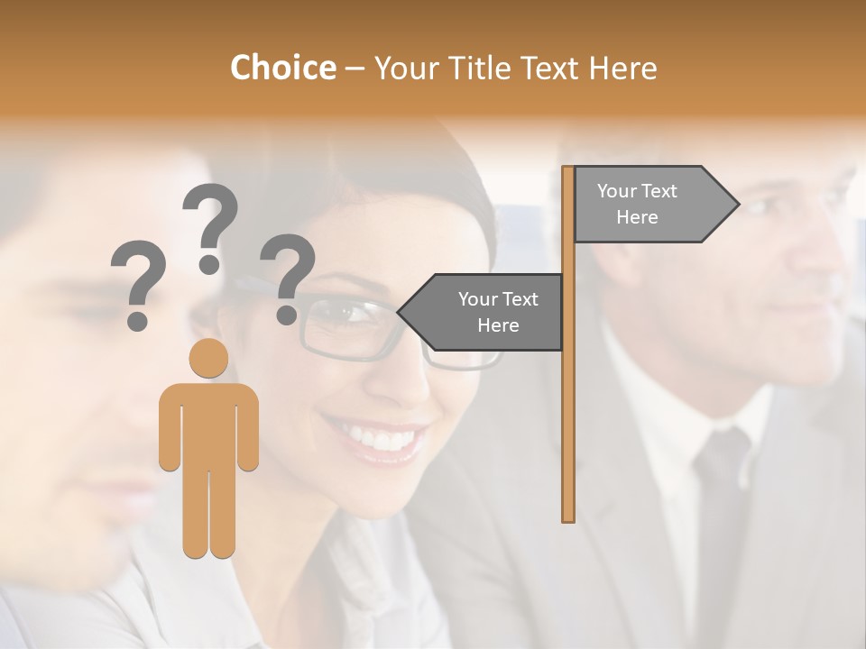 A Group Of Business People Sitting In A Row PowerPoint Template