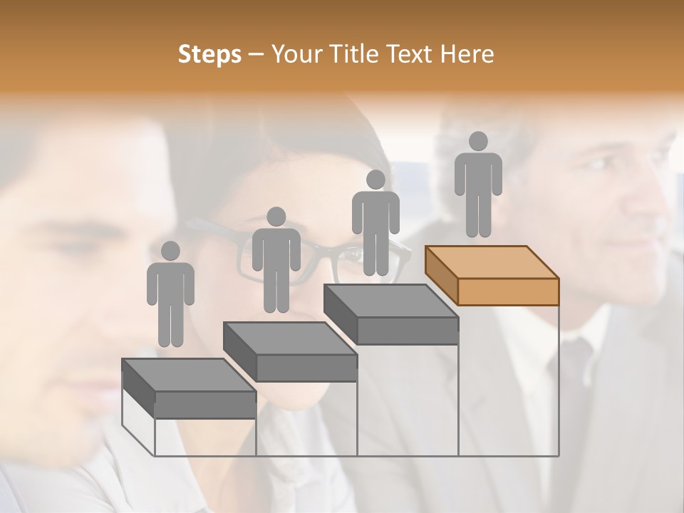 A Group Of Business People Sitting In A Row PowerPoint Template