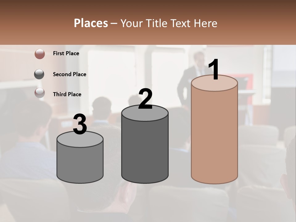 A Man Giving A Presentation To A Group Of People PowerPoint Template