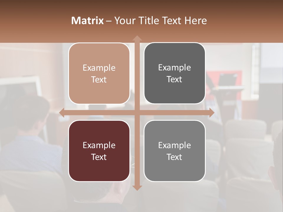 A Man Giving A Presentation To A Group Of People PowerPoint Template