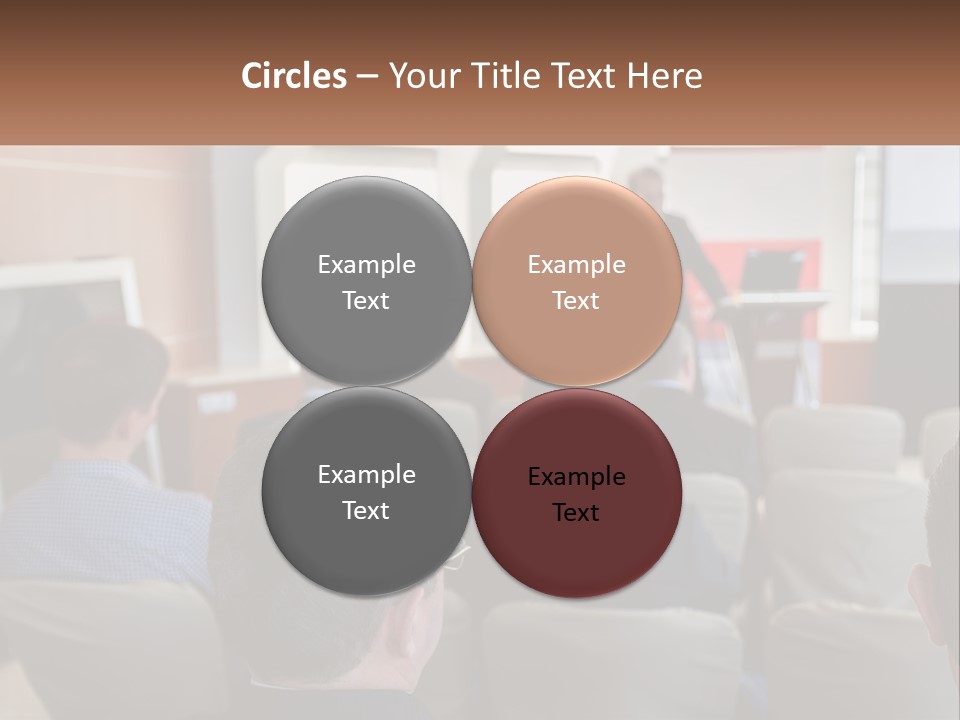 A Man Giving A Presentation To A Group Of People PowerPoint Template