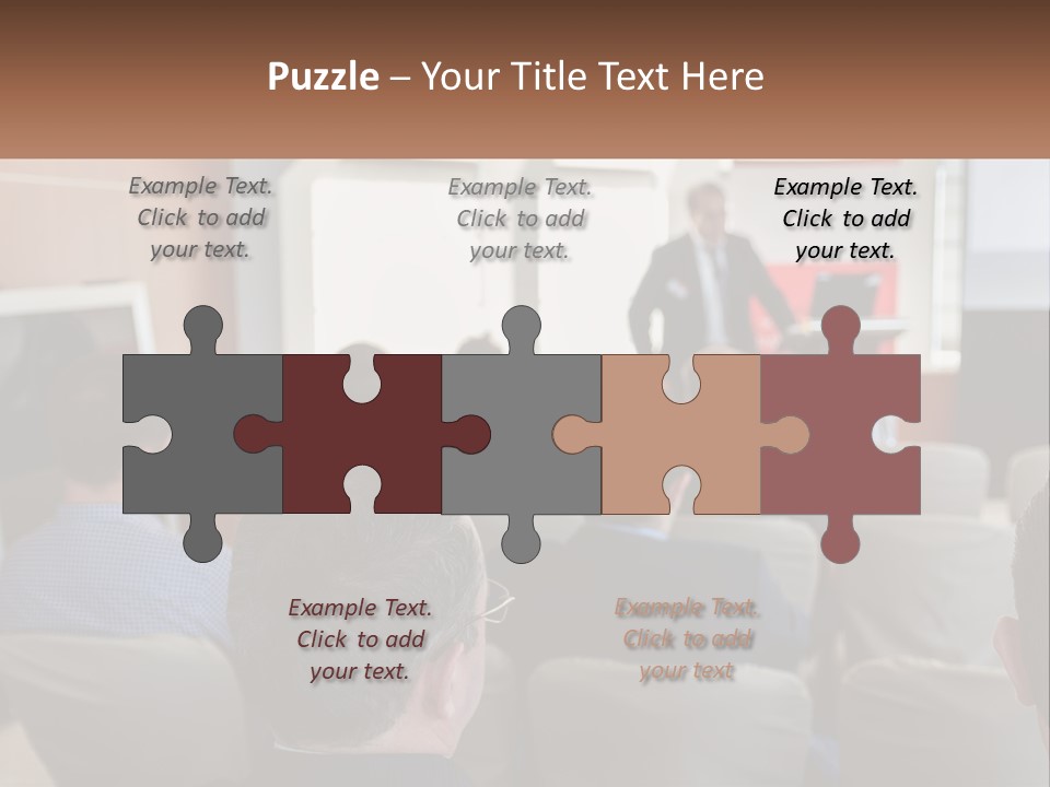 A Man Giving A Presentation To A Group Of People PowerPoint Template