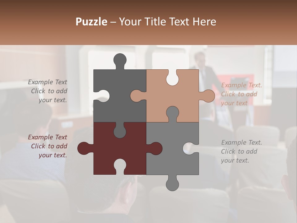 A Man Giving A Presentation To A Group Of People PowerPoint Template