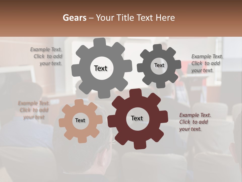 A Man Giving A Presentation To A Group Of People PowerPoint Template