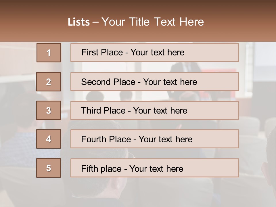 A Man Giving A Presentation To A Group Of People PowerPoint Template