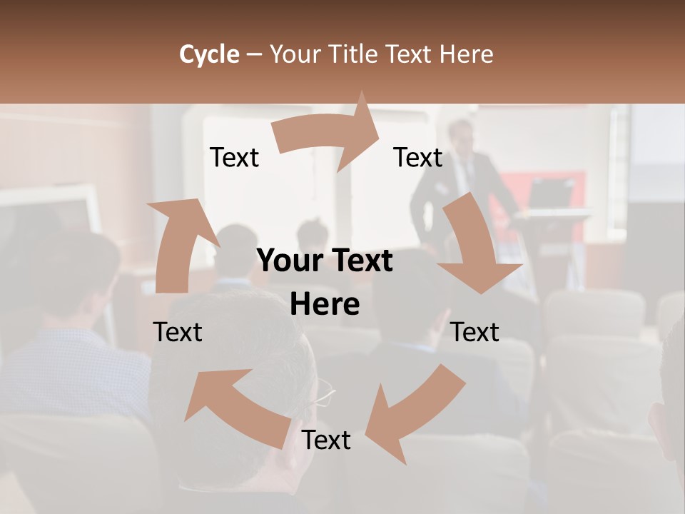 A Man Giving A Presentation To A Group Of People PowerPoint Template