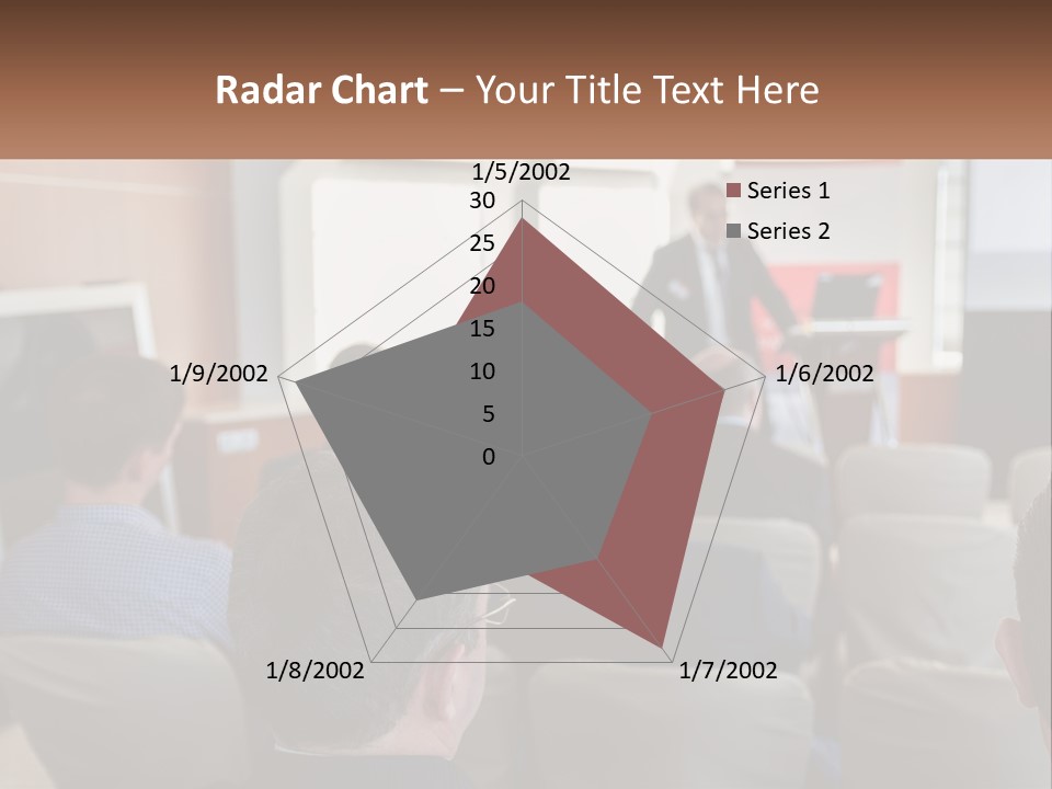 A Man Giving A Presentation To A Group Of People PowerPoint Template