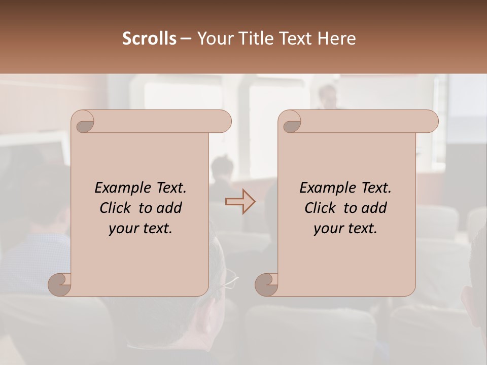 A Man Giving A Presentation To A Group Of People PowerPoint Template