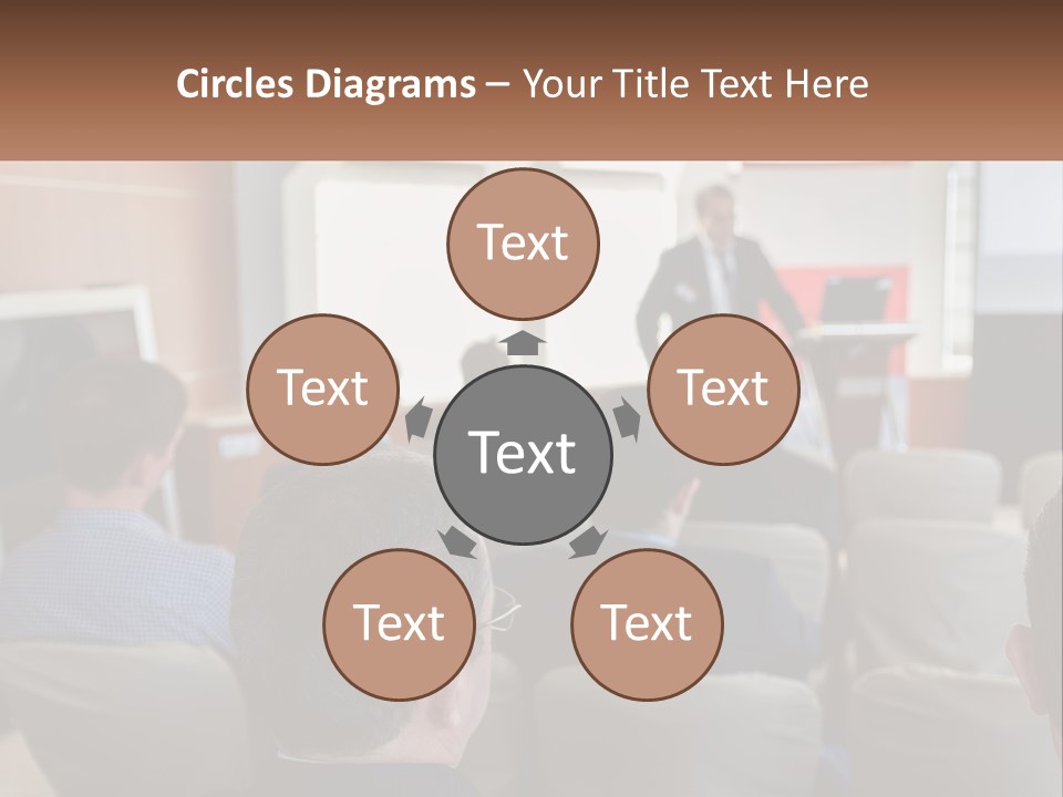 A Man Giving A Presentation To A Group Of People PowerPoint Template