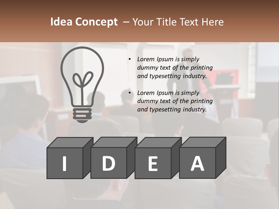 A Man Giving A Presentation To A Group Of People PowerPoint Template