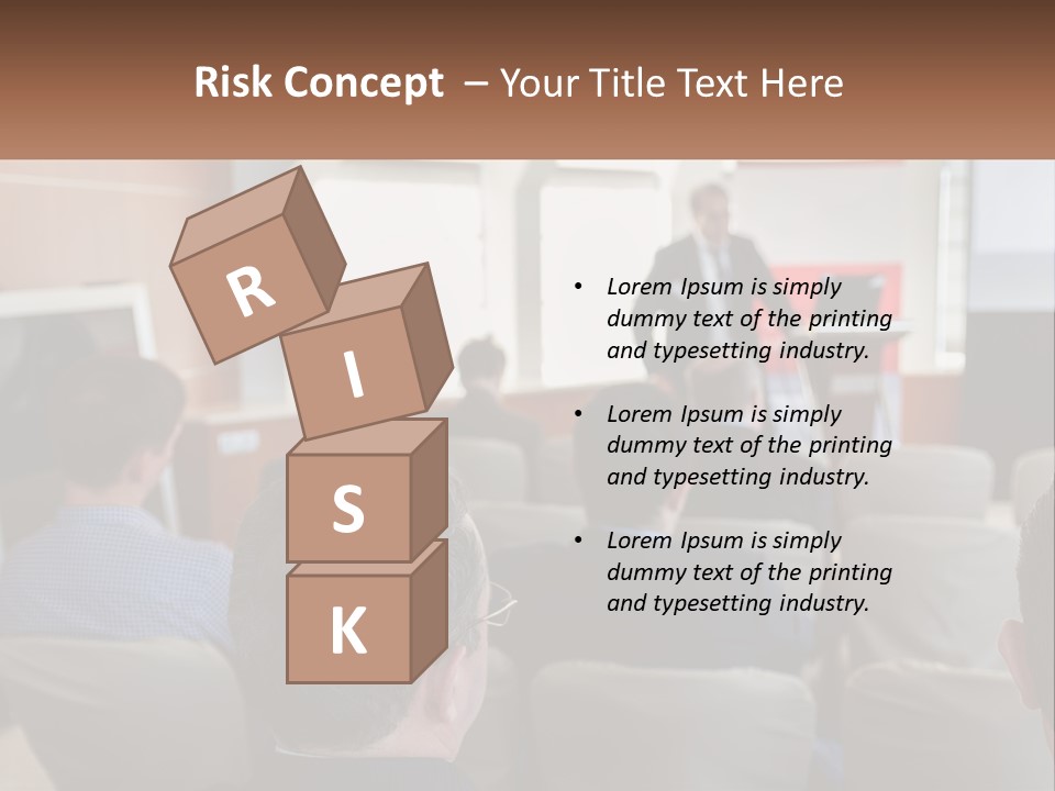 A Man Giving A Presentation To A Group Of People PowerPoint Template