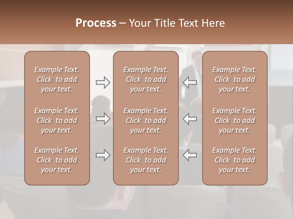 A Man Giving A Presentation To A Group Of People PowerPoint Template