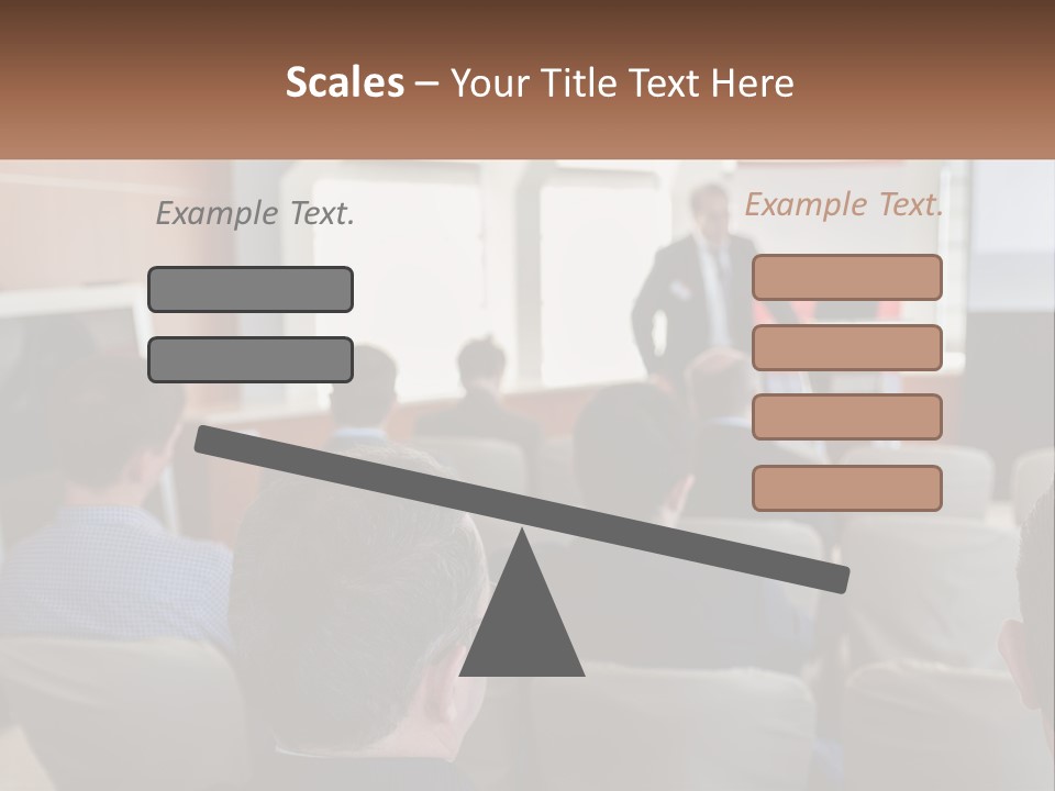 A Man Giving A Presentation To A Group Of People PowerPoint Template