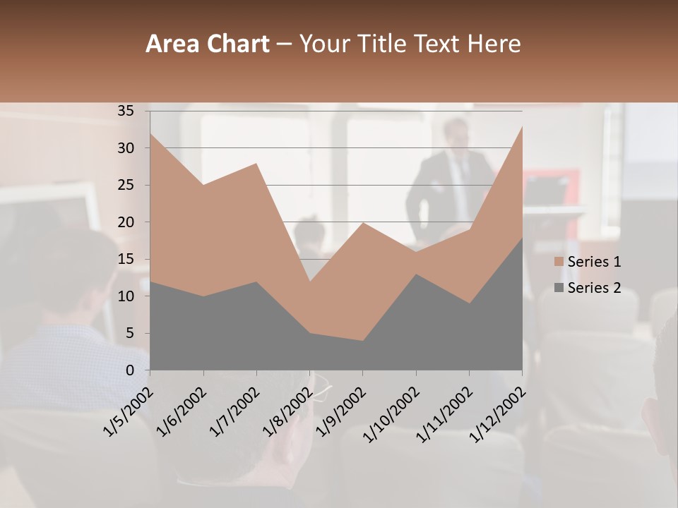 A Man Giving A Presentation To A Group Of People PowerPoint Template