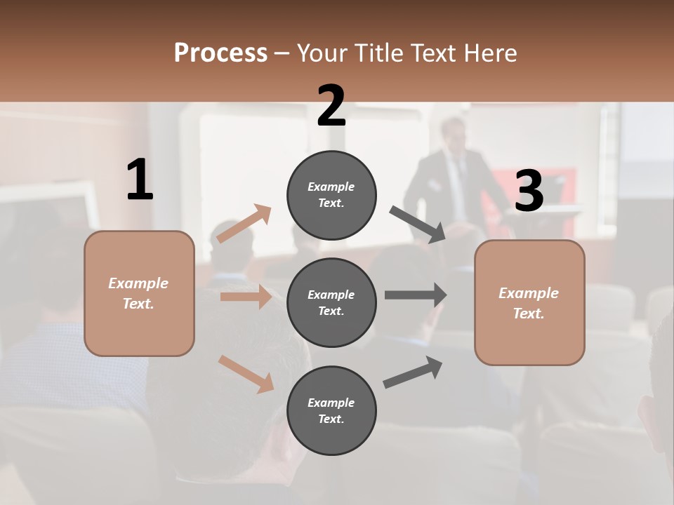 A Man Giving A Presentation To A Group Of People PowerPoint Template