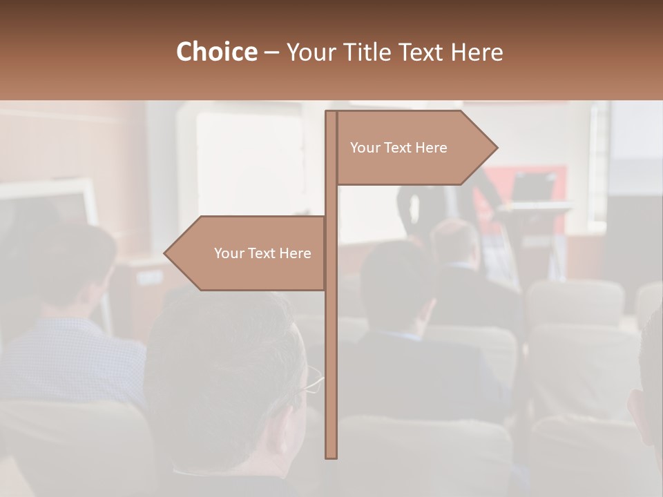 A Man Giving A Presentation To A Group Of People PowerPoint Template