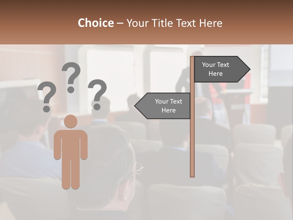 A Man Giving A Presentation To A Group Of People PowerPoint Template