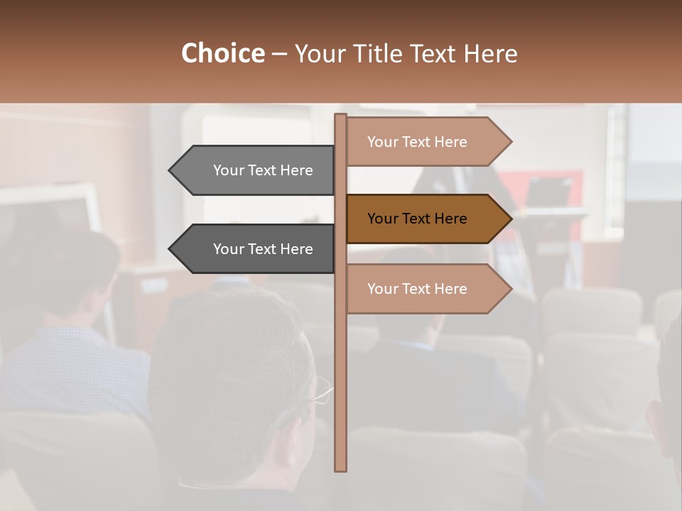 A Man Giving A Presentation To A Group Of People PowerPoint Template