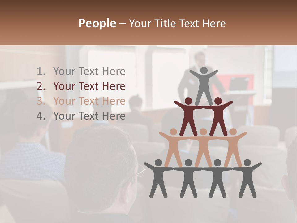 A Man Giving A Presentation To A Group Of People PowerPoint Template