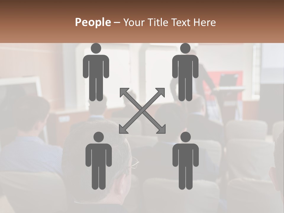 A Man Giving A Presentation To A Group Of People PowerPoint Template