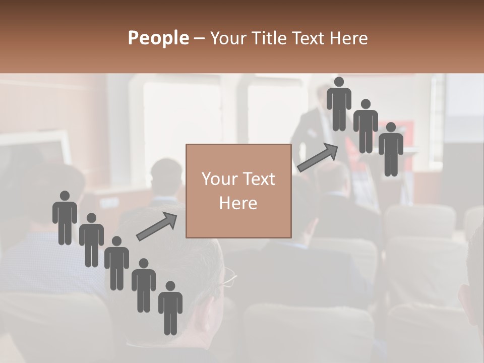 A Man Giving A Presentation To A Group Of People PowerPoint Template