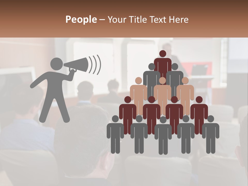 A Man Giving A Presentation To A Group Of People PowerPoint Template