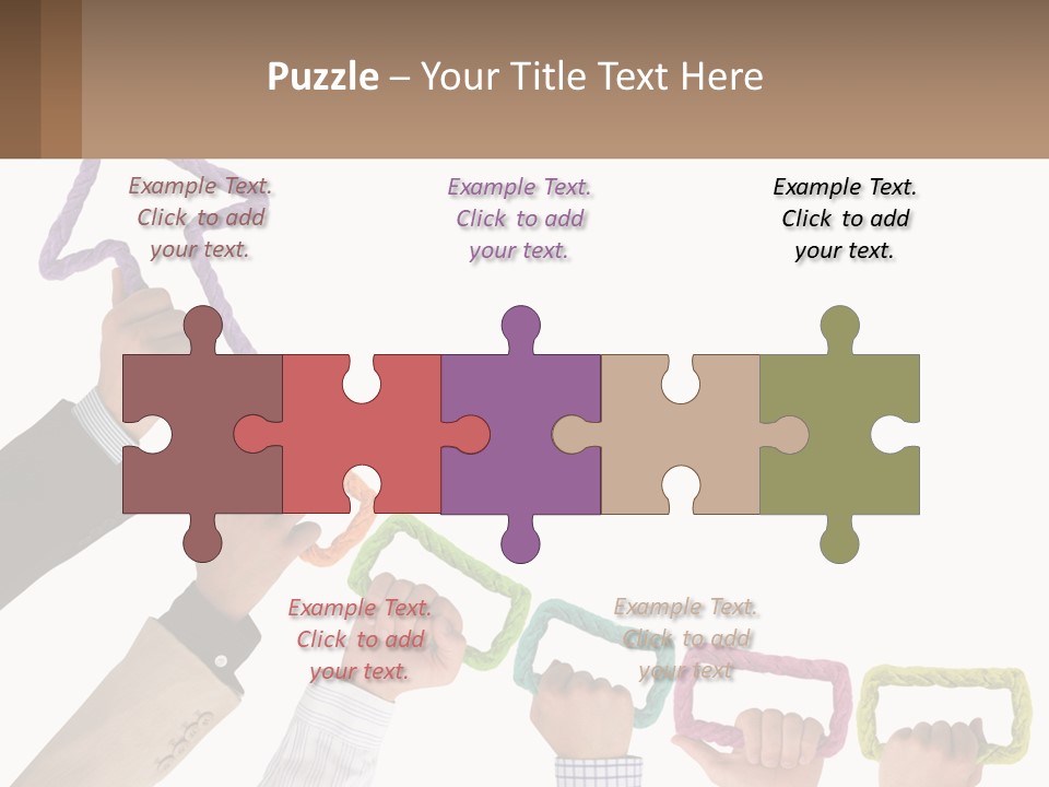 A Group Of People Holding Up A Sign With An Arrow PowerPoint Template