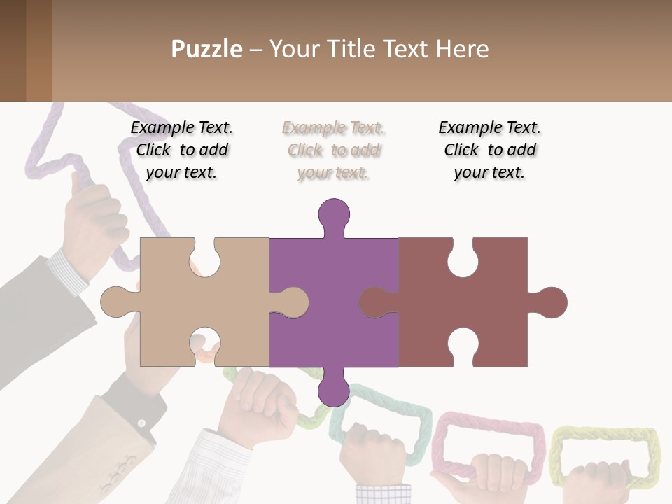 A Group Of People Holding Up A Sign With An Arrow PowerPoint Template