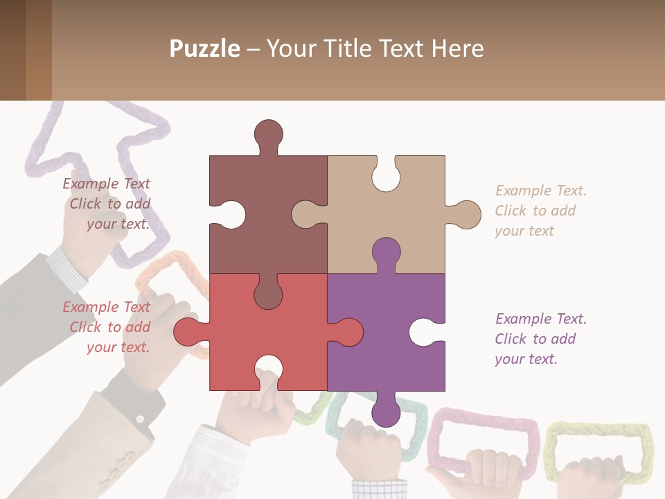 A Group Of People Holding Up A Sign With An Arrow PowerPoint Template