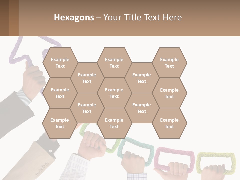 A Group Of People Holding Up A Sign With An Arrow PowerPoint Template