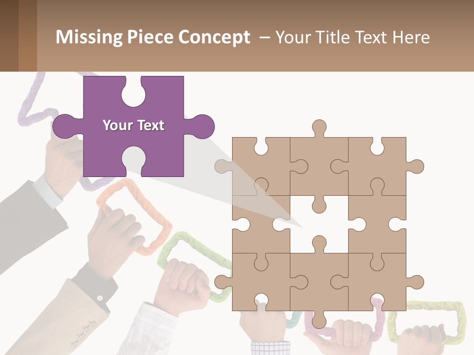 A Group Of People Holding Up A Sign With An Arrow PowerPoint Template