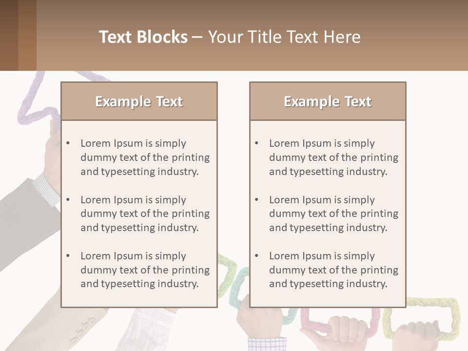 A Group Of People Holding Up A Sign With An Arrow PowerPoint Template