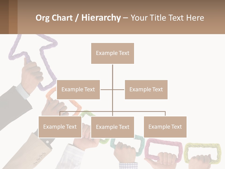 A Group Of People Holding Up A Sign With An Arrow PowerPoint Template