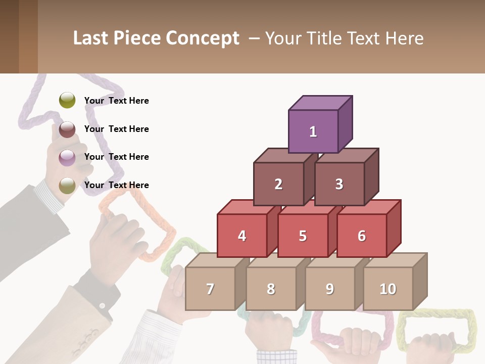 A Group Of People Holding Up A Sign With An Arrow PowerPoint Template